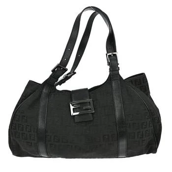 Fendi | Belted Shoulder Bag Zucchino Canvas Canvas Handbag (Pre-Owned)