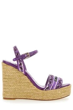 Dolce & Gabbana | Dolce & Gabbana Logo Embroidered Wedge Sandals