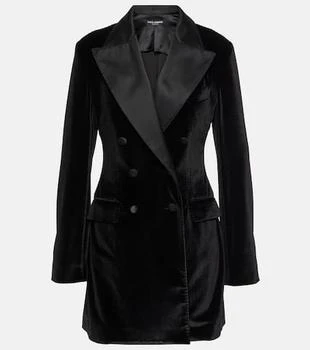 Dolce
Gabbana | Double-breasted velvet blazer