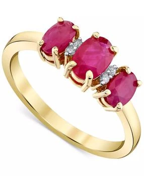 Macy's | Ruby (1-1/3 ct. t.w.) & Diamond Accent Ring in 14k Yellow Gold