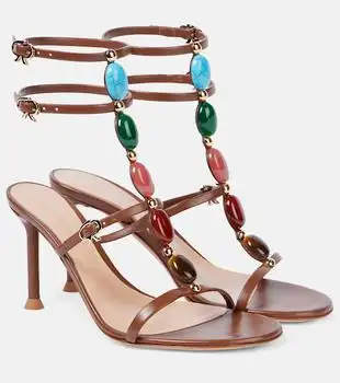Gianvito Rossi | Shanti 70 embellished leather sandals