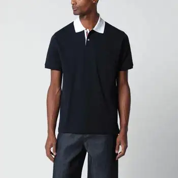 Gucci | Blue stretch cotton piqué polo shirt