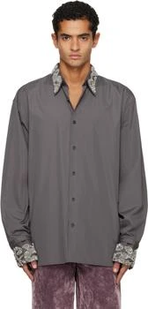 Dries Van Noten | Gray Embellished Shirt