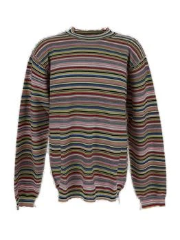 MAISON MARGIELA | Maison Margiela Striped Knitted Long-Sleeved T-Shirt