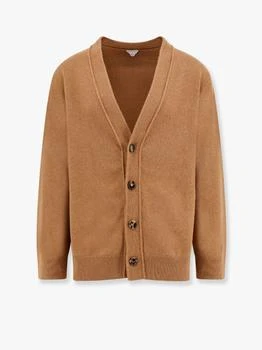 Bottega Veneta | Cashmere cardigan with intrecciato iconic motif leather  details