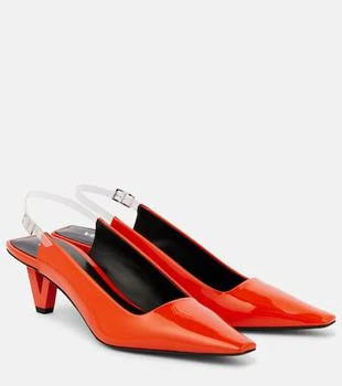 Versace | Leather slingback pumps