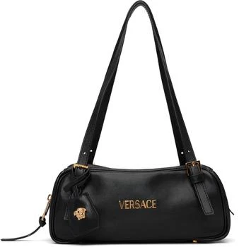 Versace | Black 'Versace' Tag Bowling Shoulder Bag
