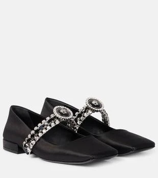 Versace | Medusa 
95 embellished ballet flats