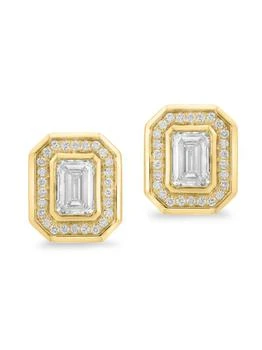 Effy | 14K Yellow Gold 
2.21 TCW Lab Grown Diamond Geometric Earrings