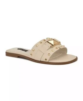 Nine West Women
s Griyen Studded Flat Slide Sandals