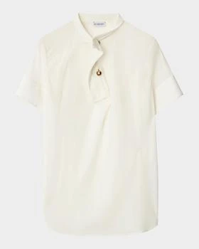 Burberry | Short-Sleeve Silk Polo Shirt