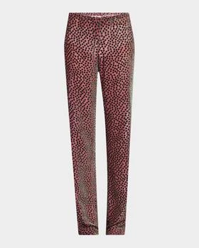 Dries Van Noten | Pachas Flocked Dot Straight-Leg Pants