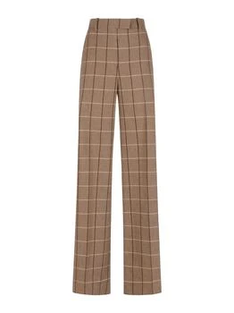 Valentino | Valentino Windowpane-Checked Wide Leg Trousers