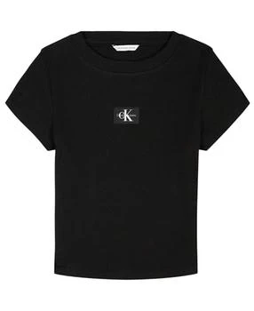 Calvin Klein Calvin Klein Girls' Short Sleeve Babydoll T-Shirt, Soft & Comfortable