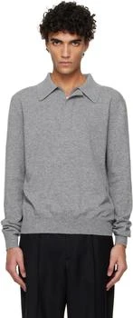Jil Sander | Gray Lightweight Wool Polo