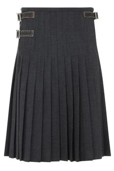 Prada | Prada Pleated Midi Skirt