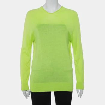 Balenciaga | Balenciaga Neon Green Cashmere Oversized Pullover S