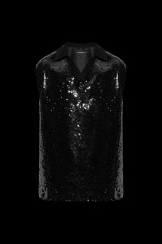 Dolce & Gabbana | Dolce & Gabbana Sleeveless Sequin Embellished Top