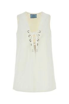 Prada | Prada V-Neck Sleeveless Mini Dress