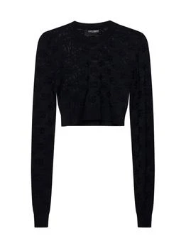 Dolce & Gabbana | Dolce & Gabbana All-Over DG Jacquard Cropped Top