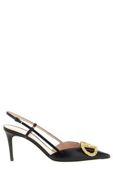Valentino | Valentino VLogo Signature Pointed Toe Slingback Pumps