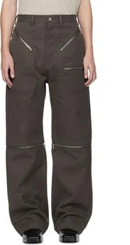 Rick Owens | Brown Concordians Strobe Convertible Jeans