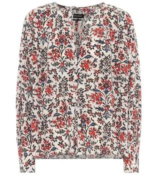 Isabel Marant | Amba floral stretch-silk blouse