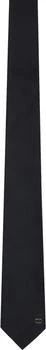 Valentino Black Valentie Silk VLogo Signature Detail Tie