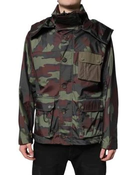 Dolce & Gabbana | Camouflage Button Hooded Men's Jacket