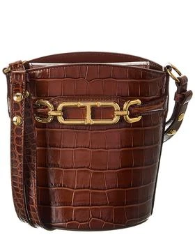Tom Ford | Whitney Small Croc-Embossed Leather Bucket Bag