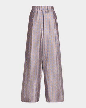 Dries Van Noten | Pila Check Wide-Leg Pants