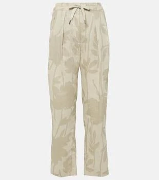 Brunello Cucinelli | Printed linen tapered pants