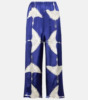 Khaite | Mindy printed twill wide-leg pants