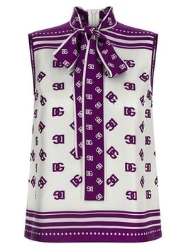 Dolce & Gabbana | Dolce & Gabbana All-Over DG Logo Printed Twill Top