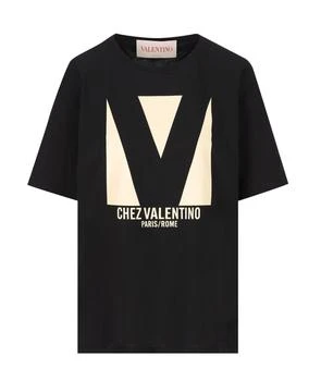Valentino | Valentino Chez Valentino-Printed Crewneck T-Shirt