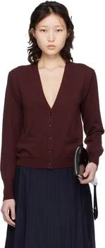 MAISON MARGIELA | Burgundy Virgin Wool Cardigan