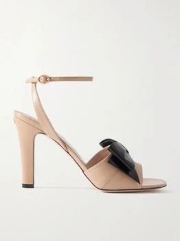 Valentino | Bowow 95 Bow-detailed Leather Sandals - Beige - IT35