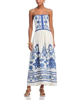 Shell Garden Sleeveless Midi Dress