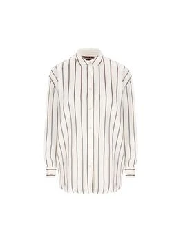 Gucci | Gucci Striped Collared Long-Sleeve Shirt