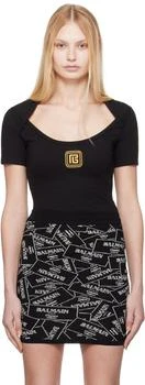 Balmain | Black Encolure Ronde T-shirt