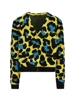 Versace | Versace Leopard Pattern Button-Up Cardigan