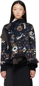 Sacai | Navy Wrap Sweater