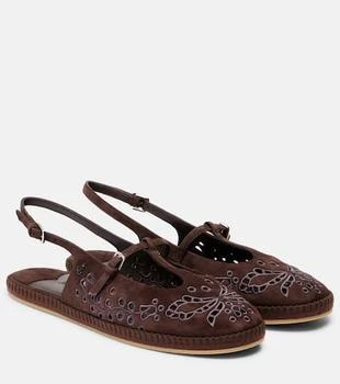 Jimmy Choo | Amiee embroidered suede espadrilles