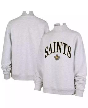 Women's Heather Gray New Orleans Saints Vantage Mock Neck Pullover Sweatshirt