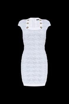 Balmain | Balmain Button Detailed Square-Neck Mini Dress