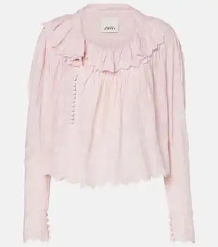 Isabel Marant | Zelly embroidered cotton and silk blouse