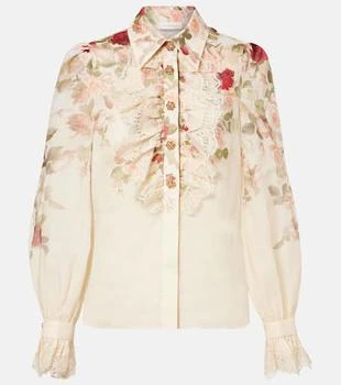 Zimmermann | Hypnotic floral ramie blouse