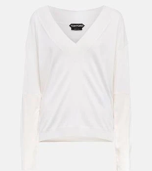 Tom Ford | Paneled cashmere and silk sweater