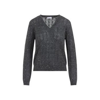Brunello Cucinelli | Brunello Cucinelli Embellished V-Neck Jumper