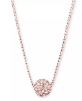 Givenchy Crystal Fireball Pendant Necklace 16" + 2" extender